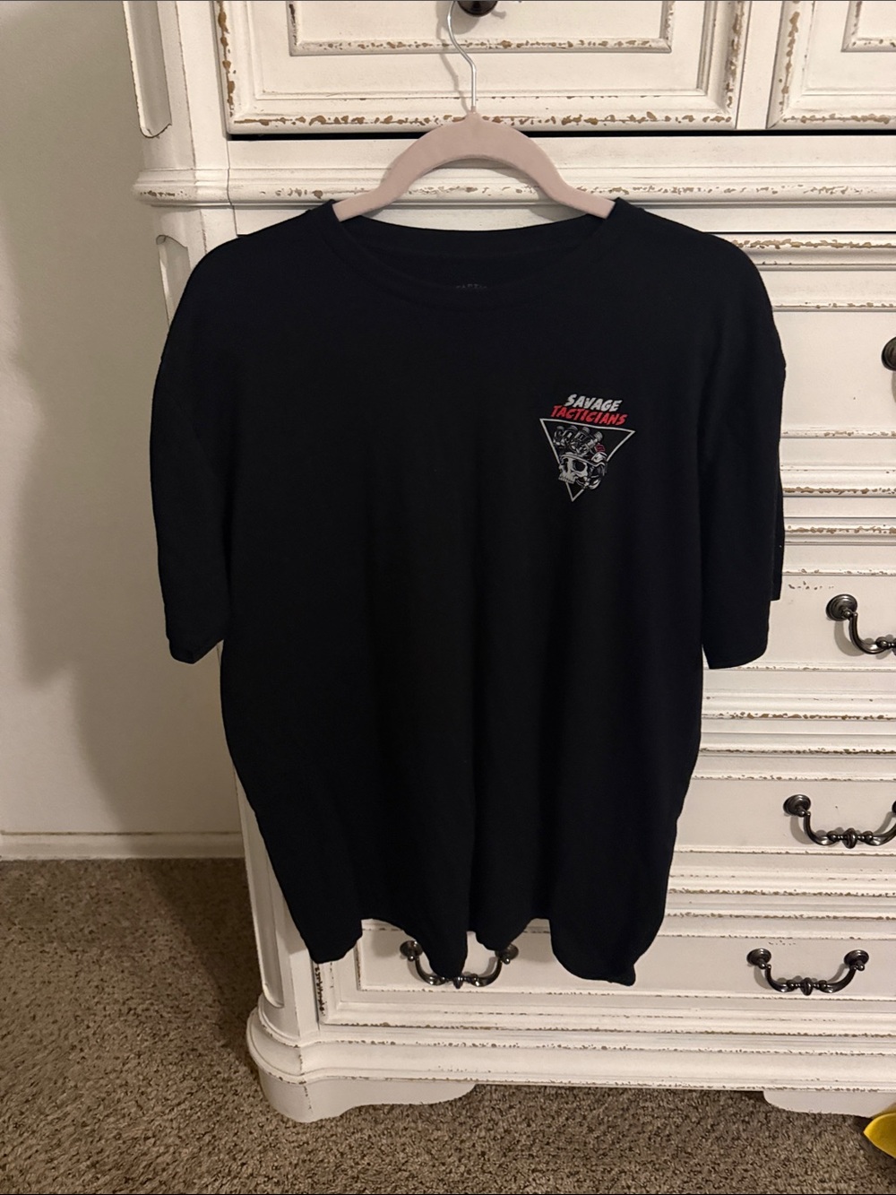 Savage Tacticians Black Graphic Short-Sleeve Tee